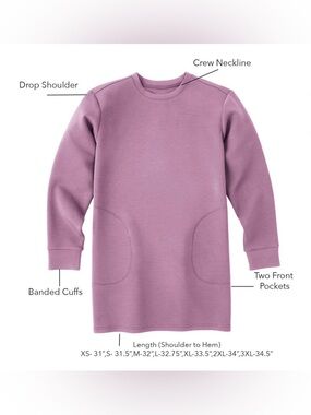 Women’s Lavender Long Sleeve Dress w/Pockets (Size - Medium)